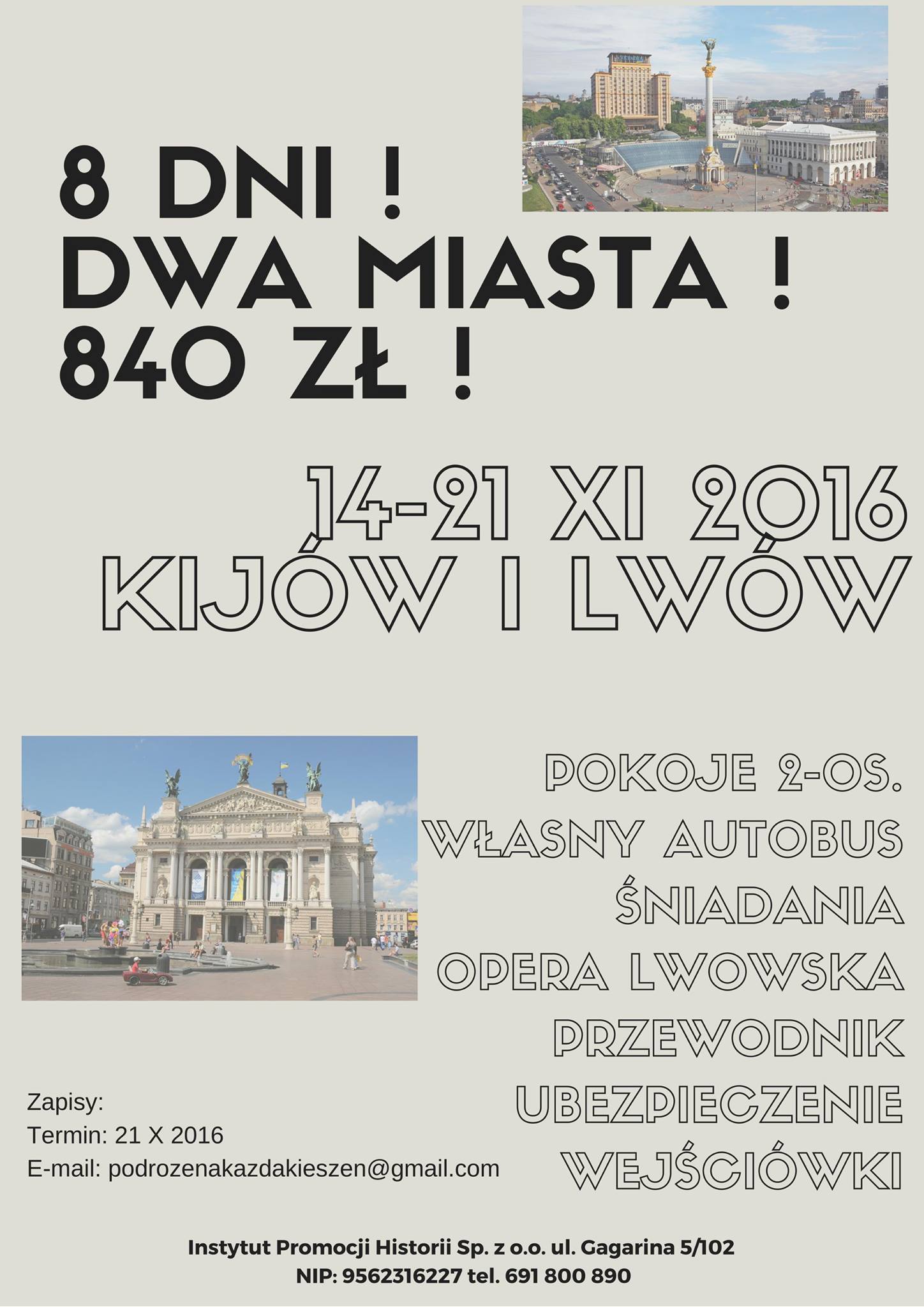 Ukraina – Kijów i Lwów – 14-21.11.2016