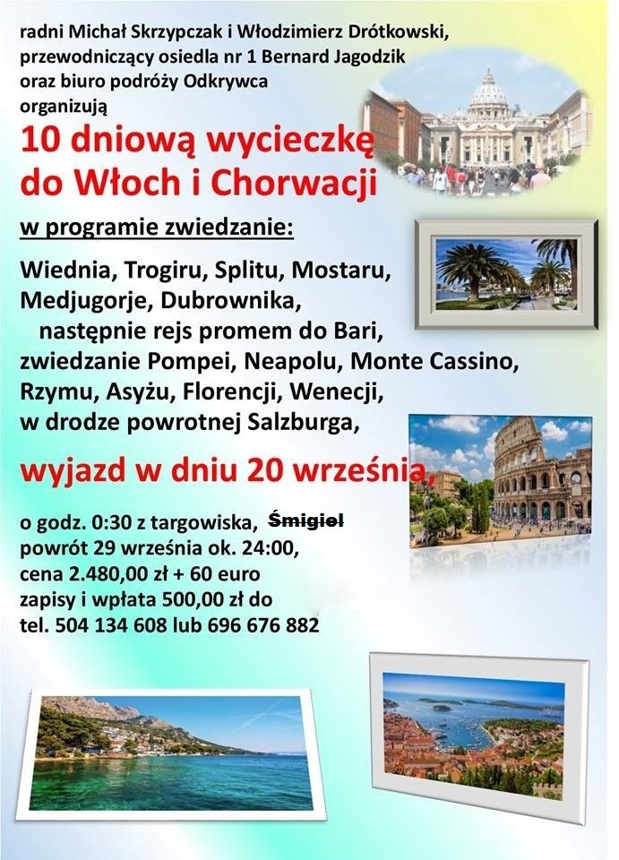 wycieczka Włochy Chorwacja 10 dni